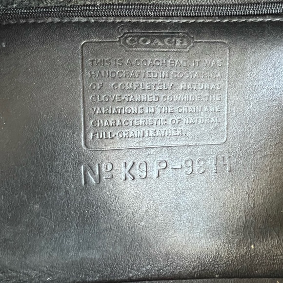 AUTH Vintage 1999 Coach Black Sutton 9814 - Picture 8 of 9